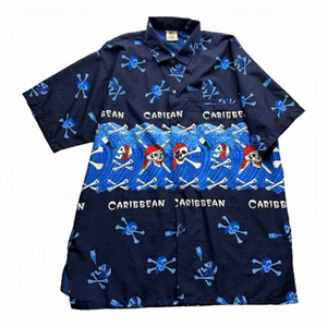 Rima Caribbean Pirate Hawaiian Shirt Size M